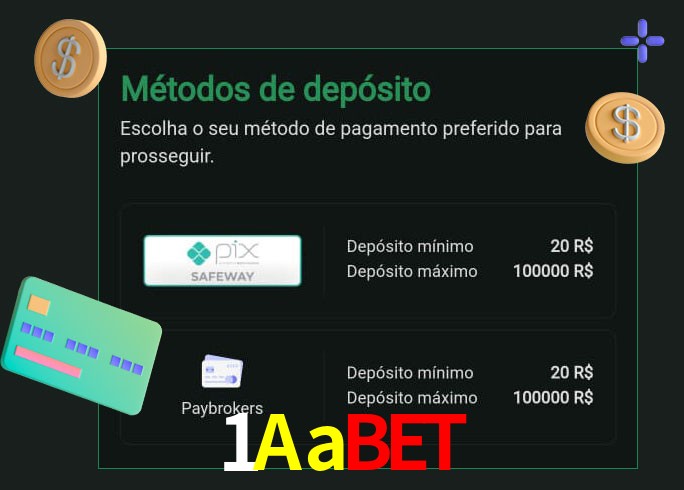 O cassino 1Aabet oferece uma grande variedade de métodos de pagamento